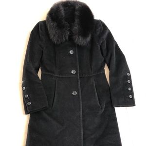 Dressy Angora & Wool Coat with Fox Collar 6?